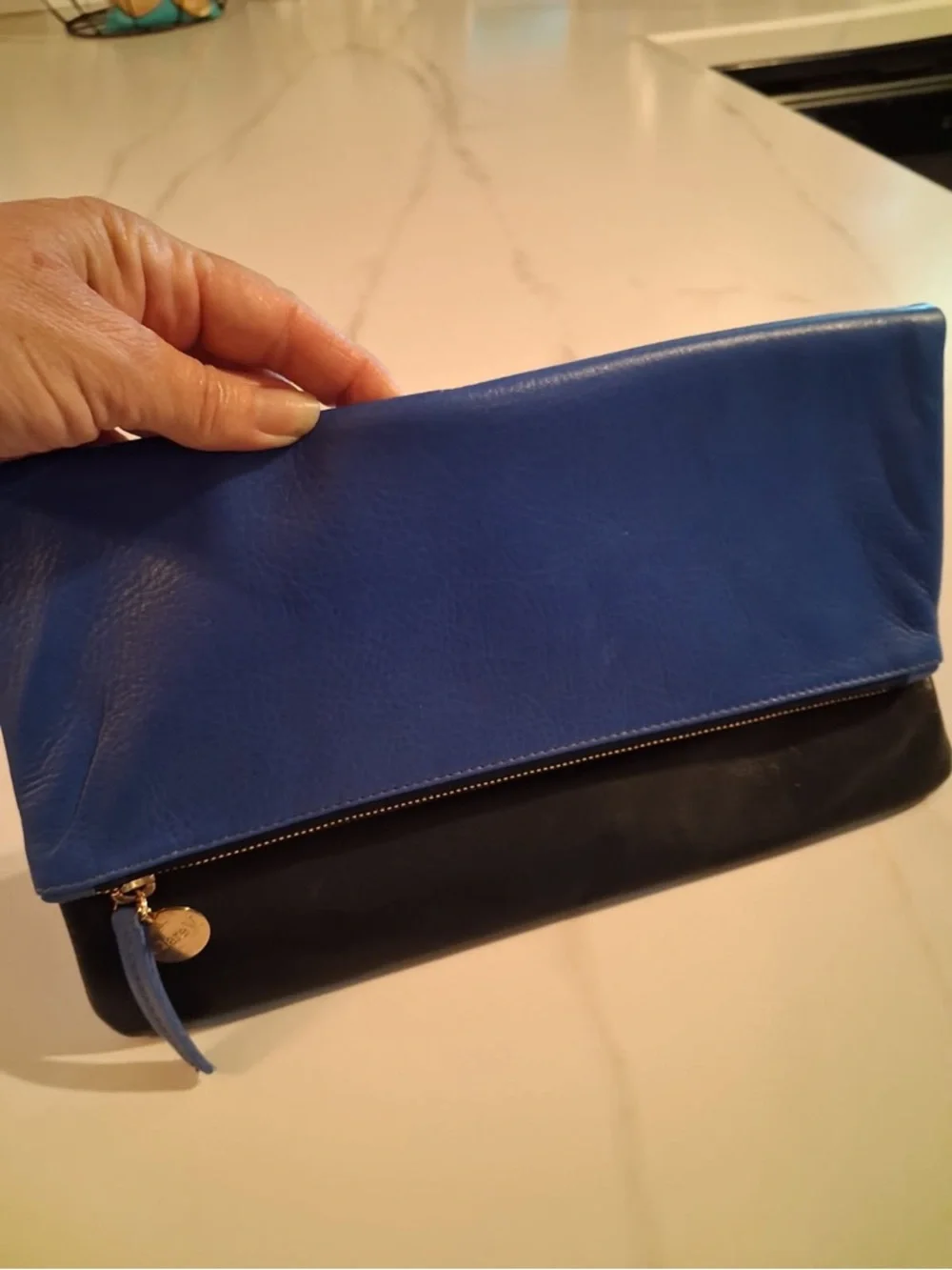 Clare V. Fold-over Color Block Clutch